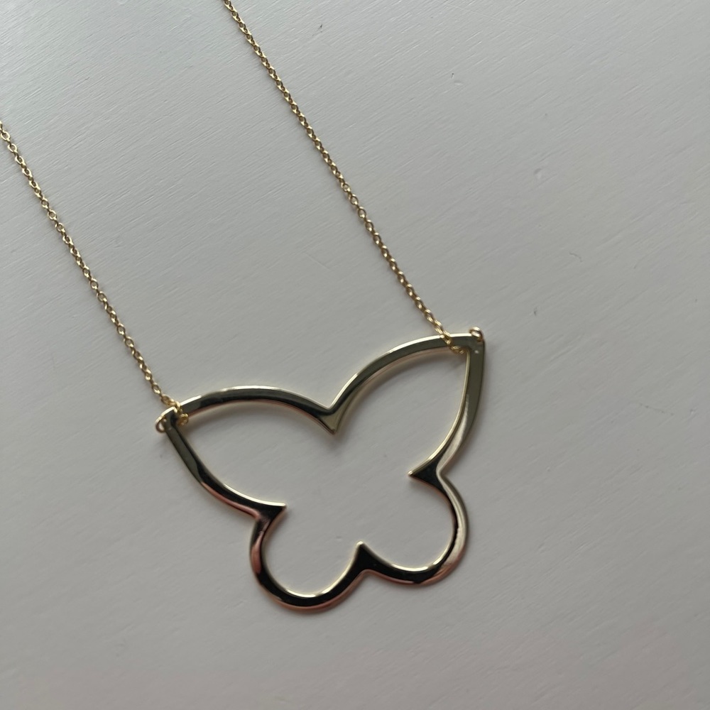 Gold butterfly necklace